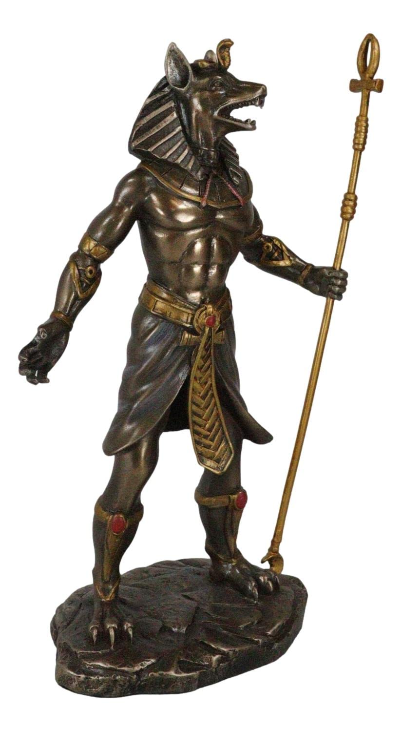 Amazon.co.jp: Ebros Gift 古代エジプトの神アヌビス戦士 槍の杖付き